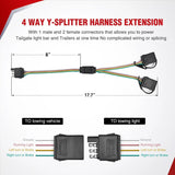Nilight 60 Inch 504Leds Red White Amber Triple Row LED Tailgate Light Strip 4Way Y-Splitter 3PCS, view 3