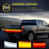 Nilight 60 Inch 504Leds Red White Triple Row LED Tailgate Light Strip, view 5