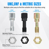 Nilight 61PCS Thread Chaser Set SAE Metric Universal UNC UNF Sizes | Master Thread Repair Kit with Case 28 Taps 28 Dies 3 Files 2 Gauges Automotive Tool for Mechanic Auto Shop Home Garage Repair, view 3