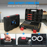Nilight 61PCS Thread Chaser Set SAE Metric Universal UNC UNF Sizes | Master Thread Repair Kit with Case 28 Taps 28 Dies 3 Files 2 Gauges Automotive Tool for Mechanic Auto Shop Home Garage Repair, view 5