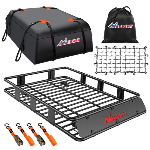 Nilight 64 x 39 x 6 Inch Universal Roof Rack Cargo Basket Kit