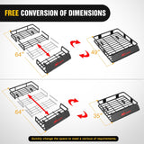 Nilight 64 x 39 x 6 Inch Universal Roof Rack Cargo Basket Kit, view 4