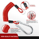 Nilight 6FT Breakaway Trailer Cable Stainless Steel Spring Towing Coiled Wire, view 6