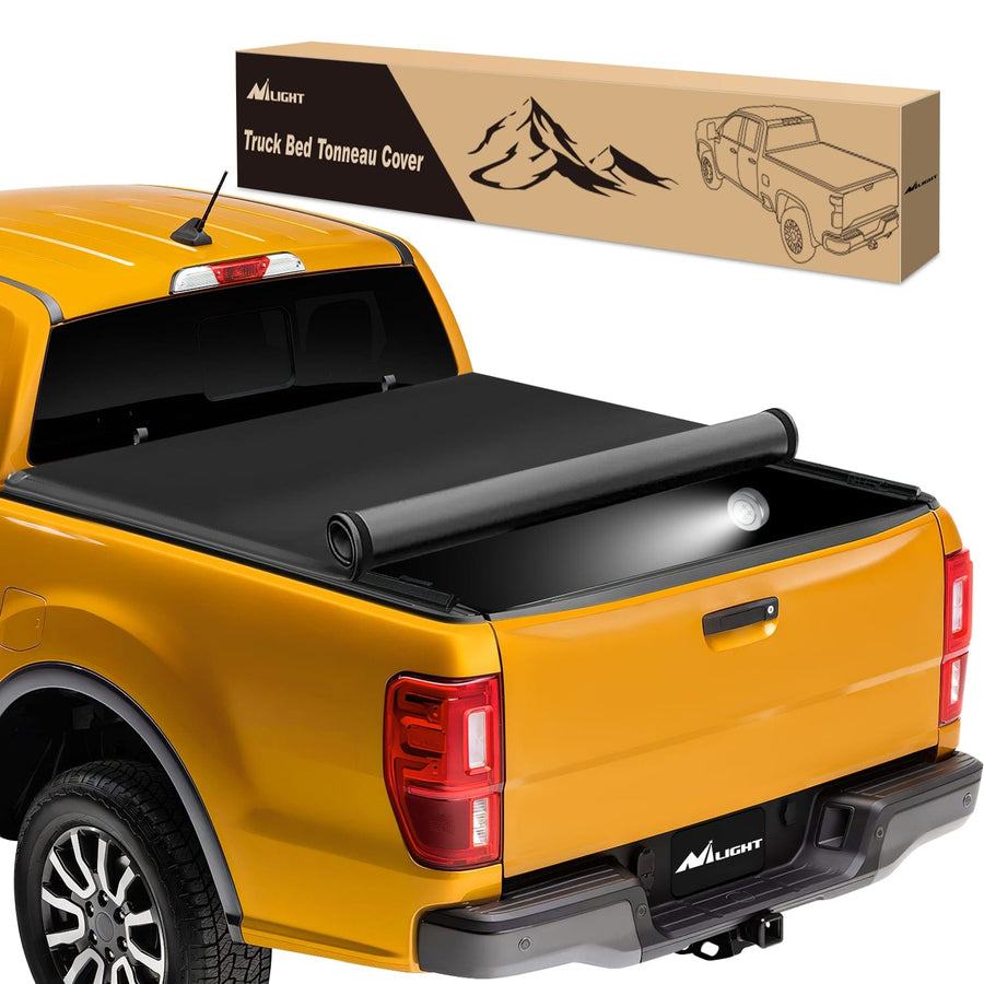 Nilight 6ft Soft Roll Up Truck Bed Cover for Ford Ranger 2019 2020 2021 2022 2023 2024