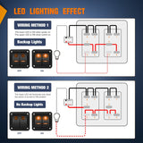 Nilight 6Gang Aluminum 5Pin ON/Off Rocker Switch Panel Orange, view 3
