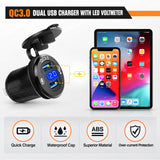 Nilight 6Gang Aluminum ON/Off Rocker Switch Box w/ QC 3.0 Dual USB Charger Voltmeter, view 4