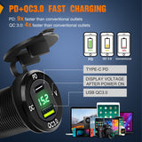 Nilight 6Gang Aluminum ON/Off Rocker Switch Box w/ QC 3.0 Dual USB Charger Voltmeter, view 4