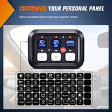 Nilight 6Gang Multifunction Blue Rocker Switch Panel System, view 4