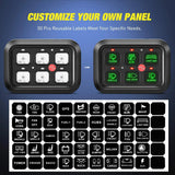 Nilight 6Gang Multifunction Green Rocker Switch Panel System, view 2