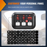 Nilight 6Gang Multifunction Red Rocker Switch Panel System, view 6
