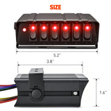 Nilight 6Gang SPST Rocker Switch Box 60Amp Max, view 2
