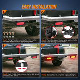 Nilight 6 Inch Oval Red LED Hitch Cargo Carrier Trailer Tail Lights W/ Flush Mount Grommets Wire Harness (Pair), view 5