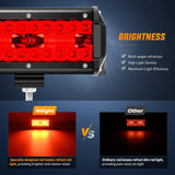 Nilight 6.5 Inch 120W 355LM Triple Row Spot Flood Red Led Pods (Pair), view 3