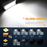 Nilight 6.5 Inch 120W Spot Flood Combo White Case Led Light Bar (Pair), view 4