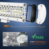 Nilight 6.5 Inch 120W Spot Flood Combo White Case Led Light Bar (Pair), view 5