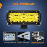 Nilight 6.5 Inch 120W Triple Row Amber Spot Flood LED Light Bars (Pair) | 16AWG Wire 3Pin Switch, view 3