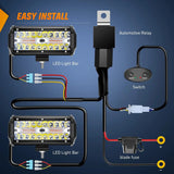 Nilight 6.5 Inch 120W Triple Row Amber White Spot Flood LED Light Bars (Pair) | 16AWG DT Wire, view 5