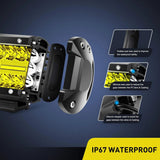 Nilight 6.5 Inch 120W Triple Row Amber White Spot Flood LED Light Bars (Pair), view 5