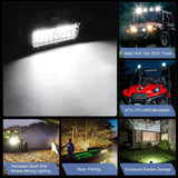 Nilight 6.5 Inch 120W Triple Row Spot Flood LED Light Bars (Pair), view 4