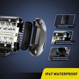 Nilight 6.5 Inch 120W Triple Row Spot Flood LED Light Bars (Pair), view 5