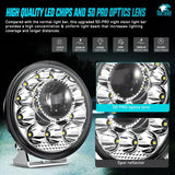 Nilight 5.75 Inch 12LED Round Spot Night Vision LED Light Pods (Pair) | 16AWG Wire 5Pin Switch, view 3