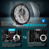Nilight 5.75 Inch 12LED Round Spot Night Vision LED Light Pods (Pair) | 16AWG Wire 5Pin Switch, view 6