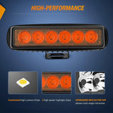 Nilight 6 Inch 18W Amber White Spot LED Work Lights (Pair), view 4