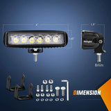 Nilight 6.3 Inch 18W Spot LED Work Lights (2 Pairs), view 3