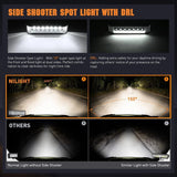 Nilight 6.5 Inch 20W 2089LM Side Shooter DRL Spot Flood LED Light Bars (Pair) | 16AWG DT Wire, view 3