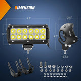 Nilight 6.5 Inch 36W 1260LM Double Row Spot Led Light Bars (Pair), view 2