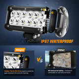Nilight 6.5 Inch 36W 1260LM Double Row Spot Led Light Bars (Pair), view 4