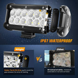 Nilight 6.5 Inch 36W 3600LM Double Row Flood LED Light Bars (2 Pairs), view 6