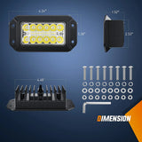 Nilight 6 Inch 39W Upgraded Flush Mount Spot Flood LED Work Lights (Pair), view 2