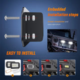Nilight 6 Inch 39W Upgraded Flush Mount Spot Flood LED Work Lights (Pair), view 5