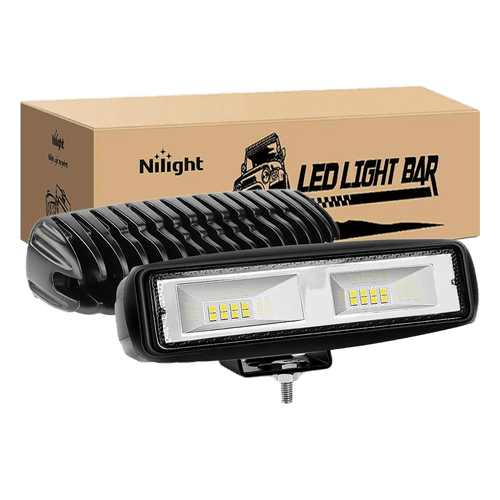 Nilight 6 Inch 48W 4800LM Flood Led Work Lights (Pair)