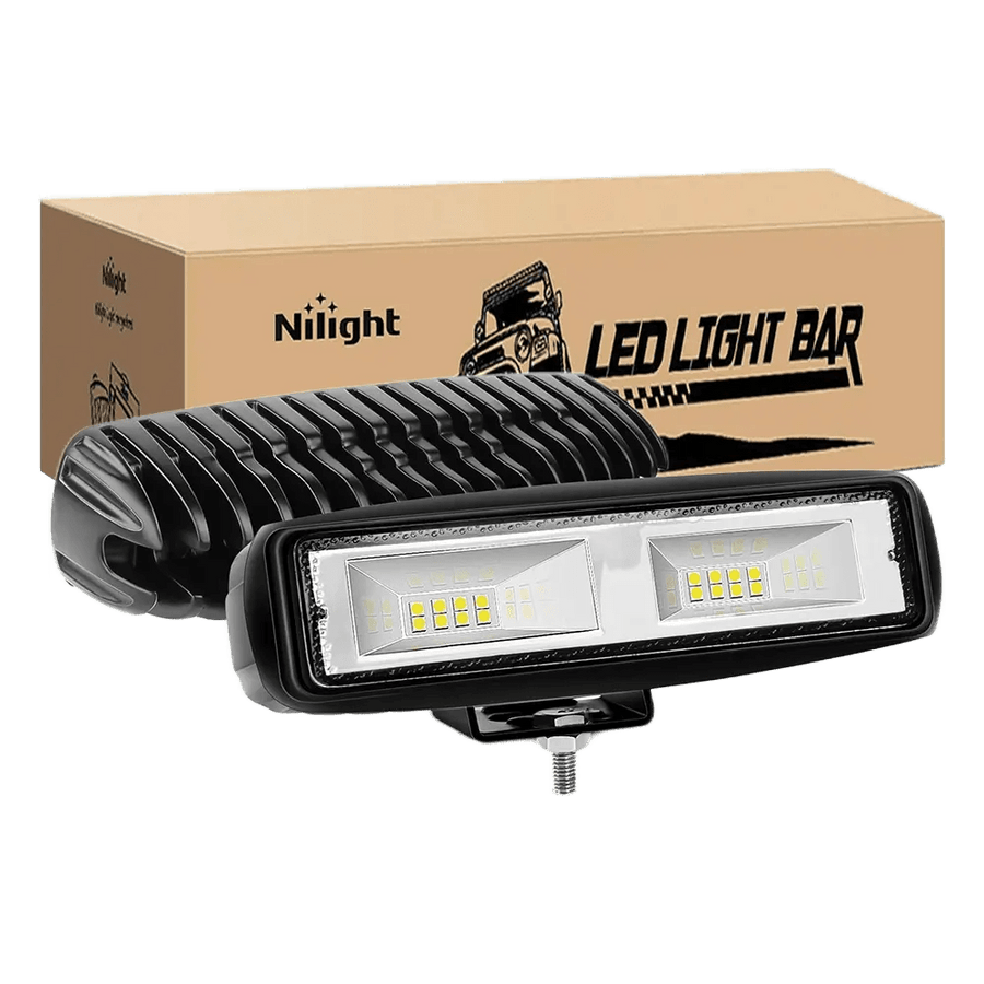 Nilight 6 Inch 48W 4800LM Flood Led Work Lights (Pair)