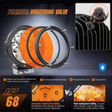Nilight 5.7 Inch 50W 5040LM Round Yellow Spot Flood LED Work Lights (Pair) | 16AWG DT Wire, view 4
