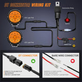 Nilight 5.7 Inch 50W 5040LM Round Yellow Spot Flood LED Work Lights (Pair) | 16AWG DT Wire, view 6