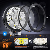 Nilight 5.7 Inch 50W 6500LM Round Spot Flood LED Work Lights (Pair) | 16AWG DT Wire, view 4