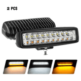 Nilight 6 Inch 54W 4800LM Amber White Flood Led Work Lights (Pair), view 2