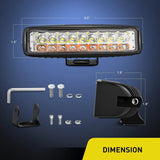 Nilight 6 Inch 54W 4800LM Amber White Flood Led Work Lights (Pair), view 3
