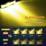Nilight 6.5 Inch 60W Amber Side Shooter Quadruple Row Spot Flood LED Light Bars (Pair), view 6
