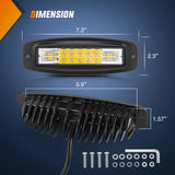 Nilight 6 Inch 60W Upgraded Flush Mount Spot Flood LED Work Lights (Pair), view 2