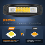 Nilight 6 Inch 60W Upgraded Flush Mount Spot Flood LED Work Lights (Pair), view 4