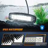 Nilight 6 Inch 60W Upgraded Flush Mount Spot Flood LED Work Lights (Pair), view 5