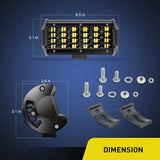 Nilight 6.5 Inch 72W 7200LM Quad Row Spot Led Light Bars (Pair), view 3