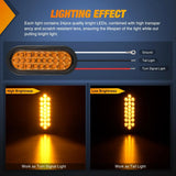 Nilight 6 Inch Oval Amber 24Leds Trailer Tail Lights (Pair), view 3