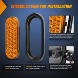 Nilight 6 Inch Oval Amber 24Leds Trailer Tail Lights (Pair), view 4