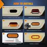 Nilight 6 Inch Oval Amber 24Leds Trailer Tail Lights (Pair), view 5