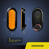 Nilight 6 Inch Oval Amber LED Trailer Tail Lights (Pair), view 2